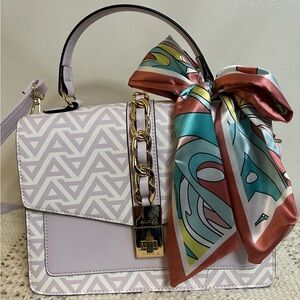 Aldo Camilla Purse Top Handle Satchel Shoulder Crossbody Handbag With Scarf